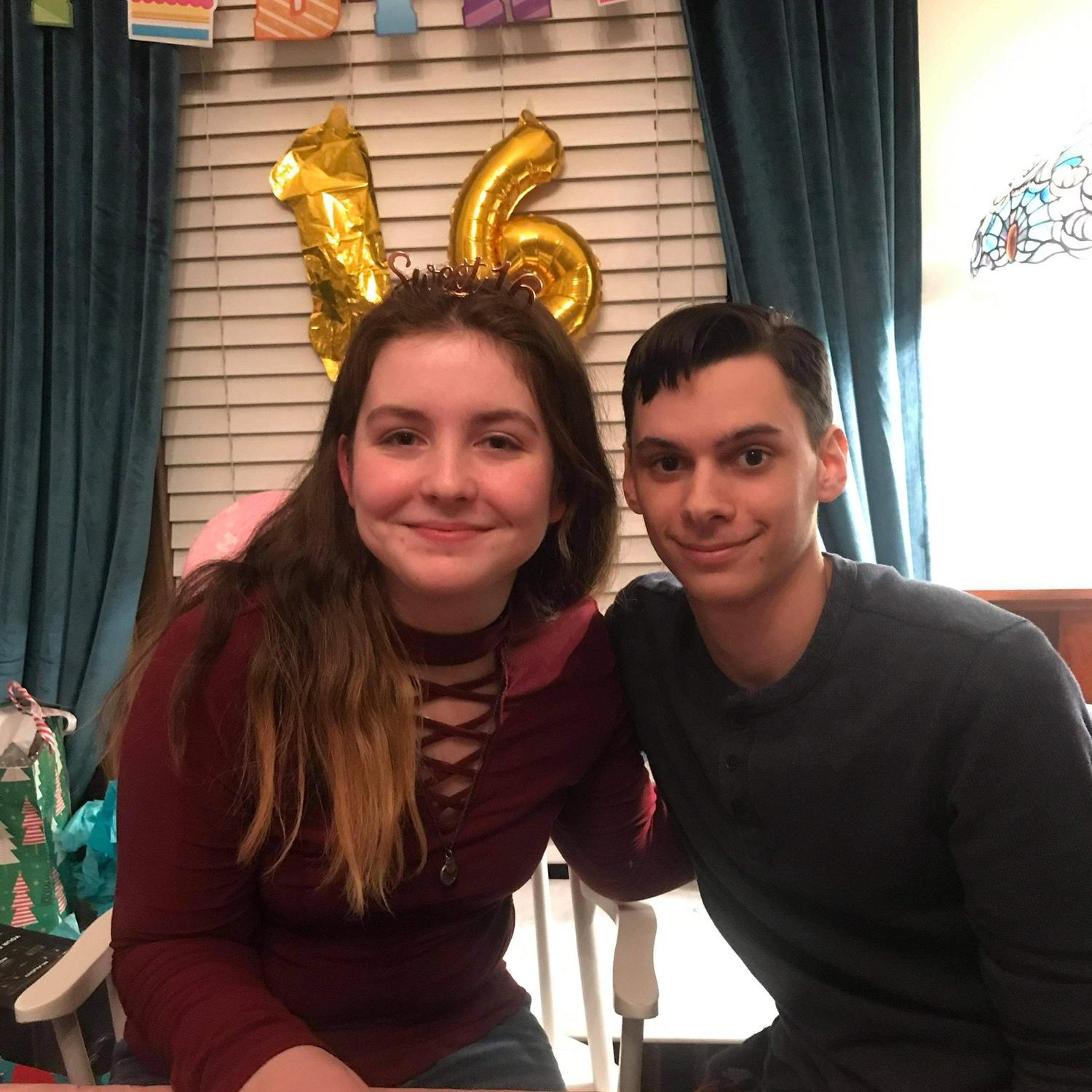 Our first photo together as a couple!