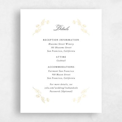White Wedding Enclosure - Isolde Foil