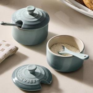 Condiment Pot with Spoon, Set of 2