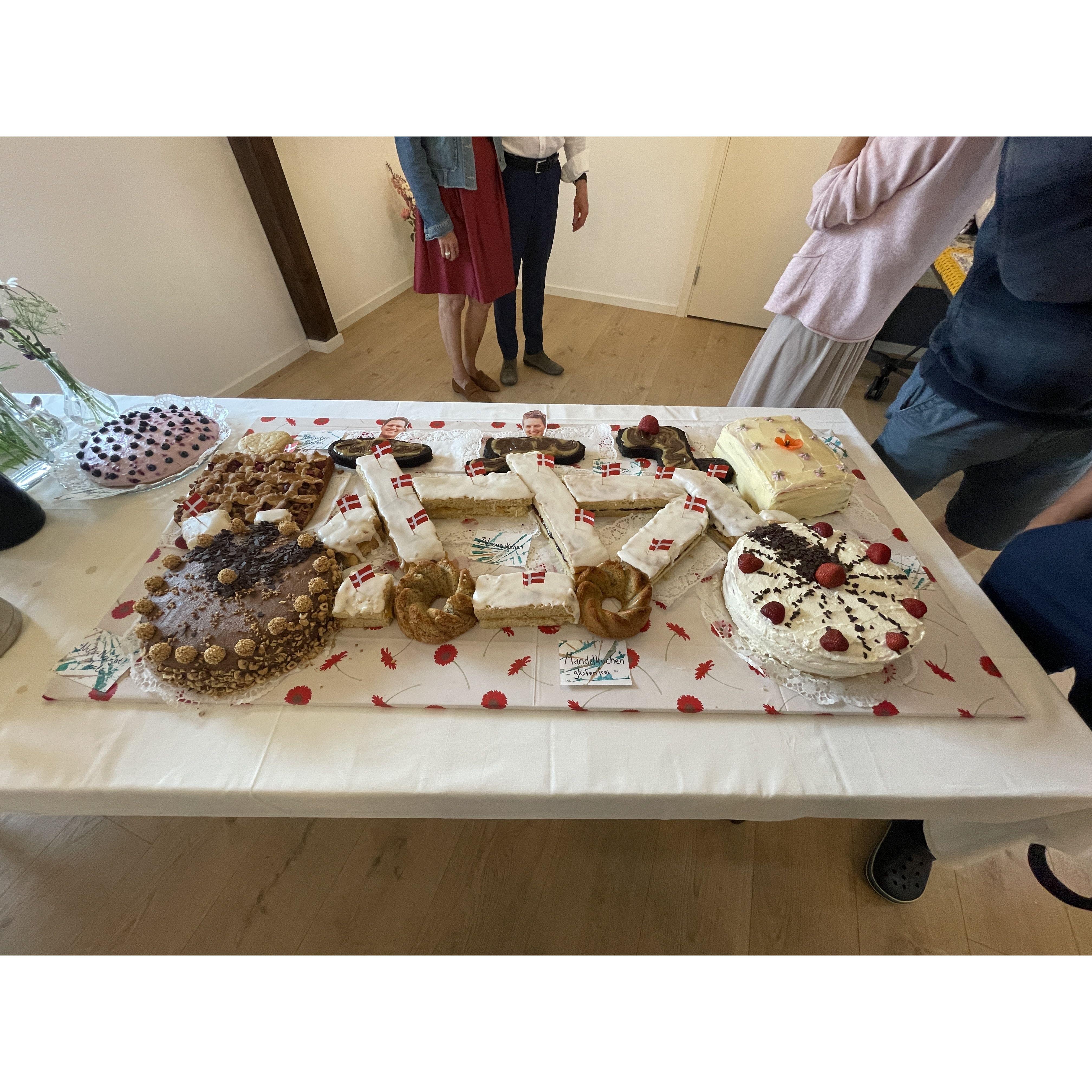 A bicycle built for 2! Our friends wanted to surprise us with a wedding cake and they blew us away!
