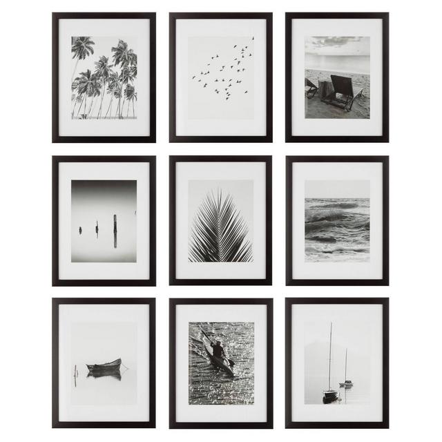(Set of 9)11" x 14" Gallery Grid Kit Black - Instapoints