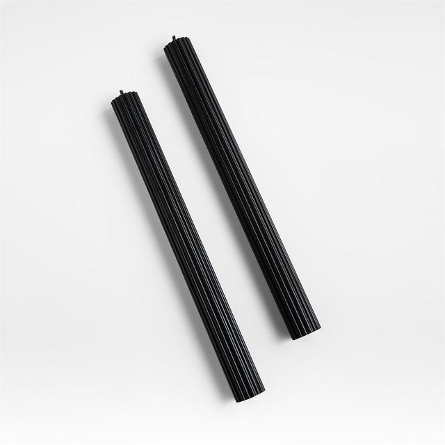 Ribbed Taper Black S/2