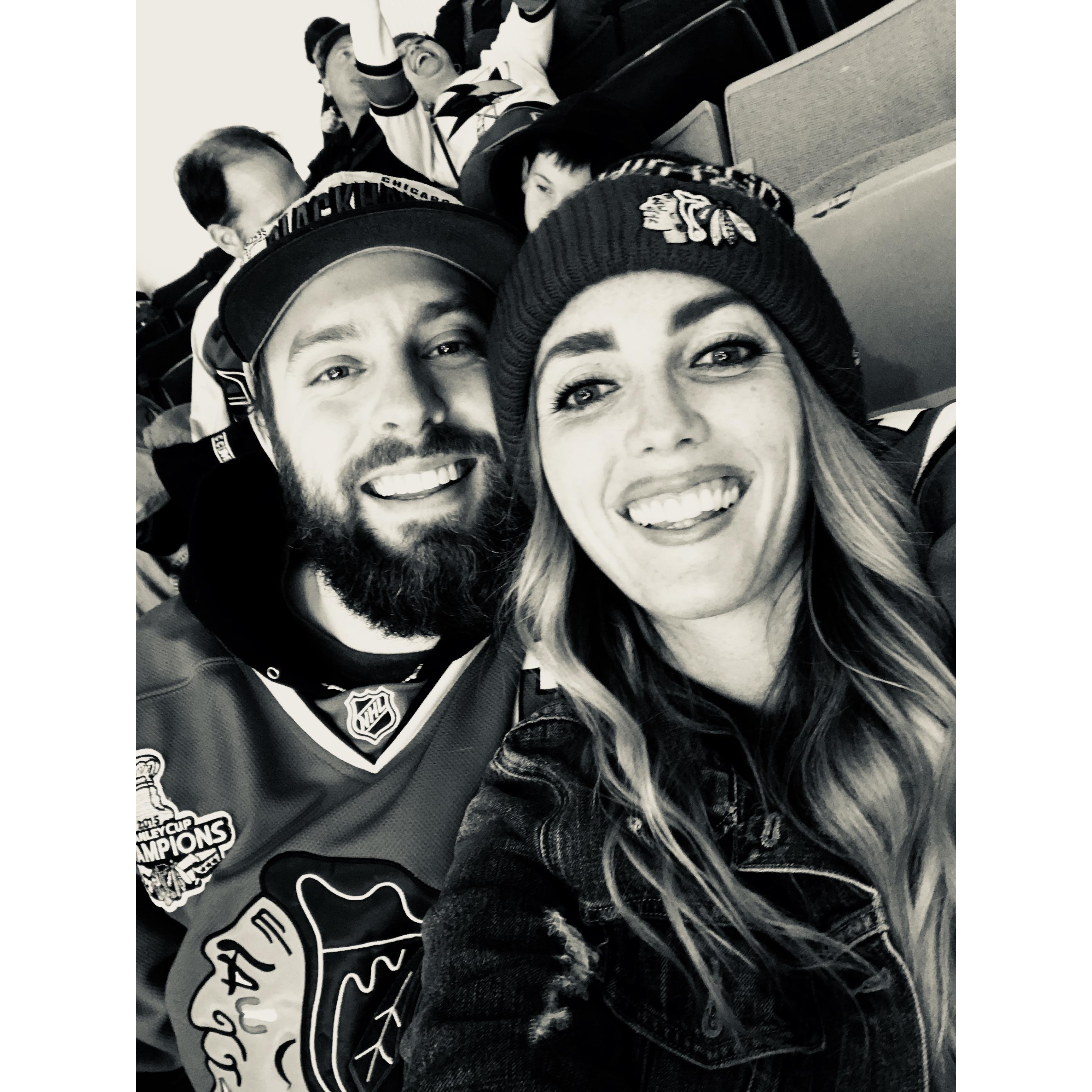 Blackhawks game in San Jose