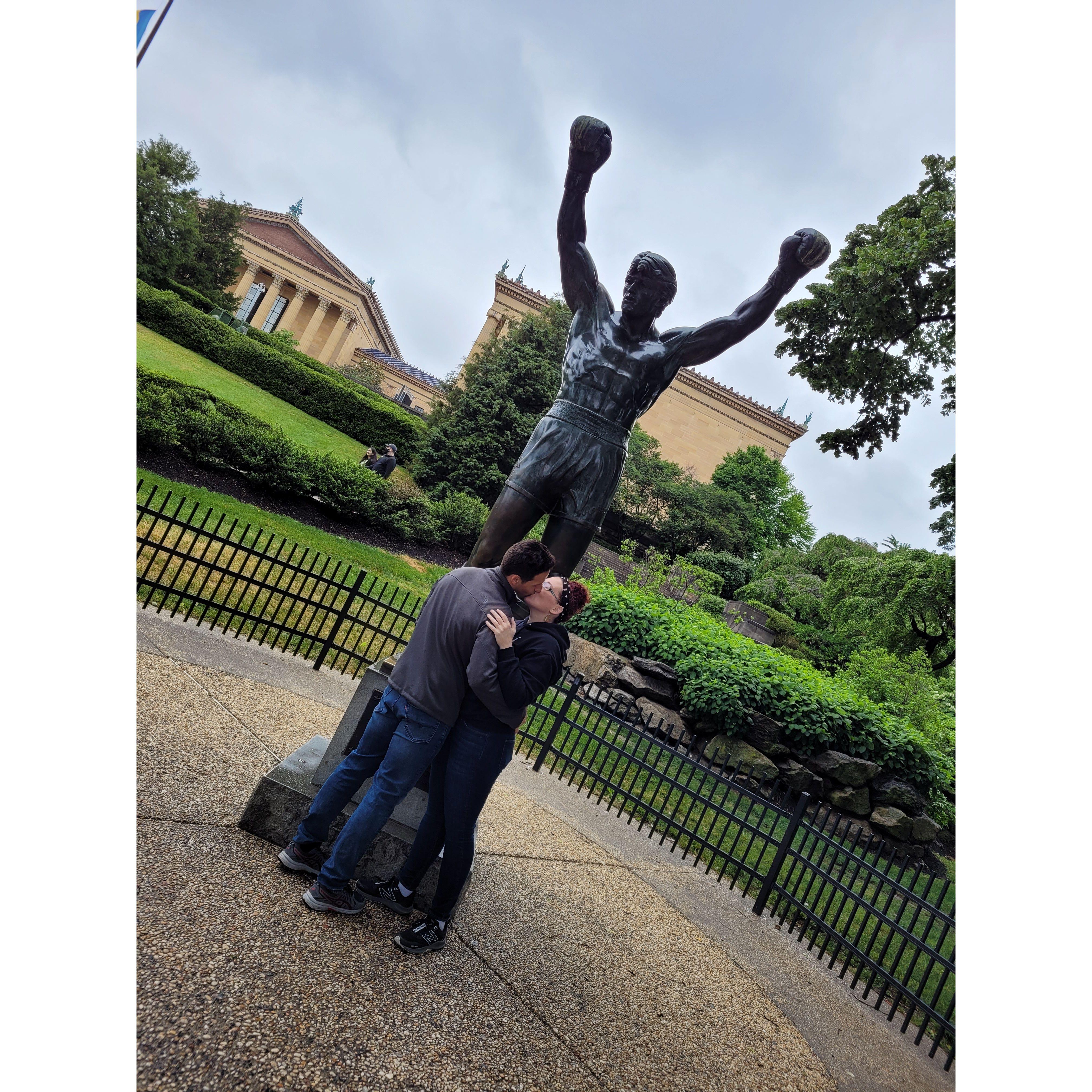 Our first trip together was to Philly, so of course we had to check out the Rocky statue! (And yes, we ran up the steps of the art museum. Charles beat Robyn by a few steps.)
