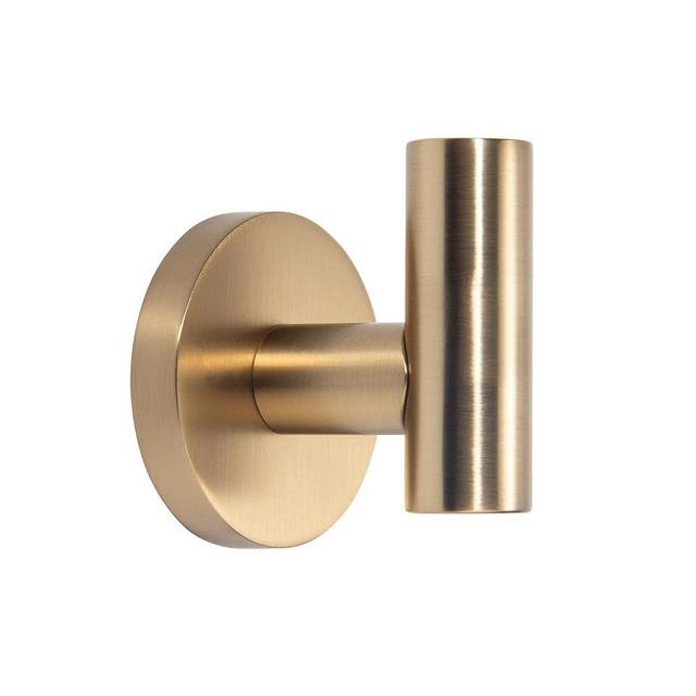 TUNNY 3 Pack Round Bathroom Towel Hooks - Champagne Gold Robe & Coat Hooks for Bathroom & Bedroom