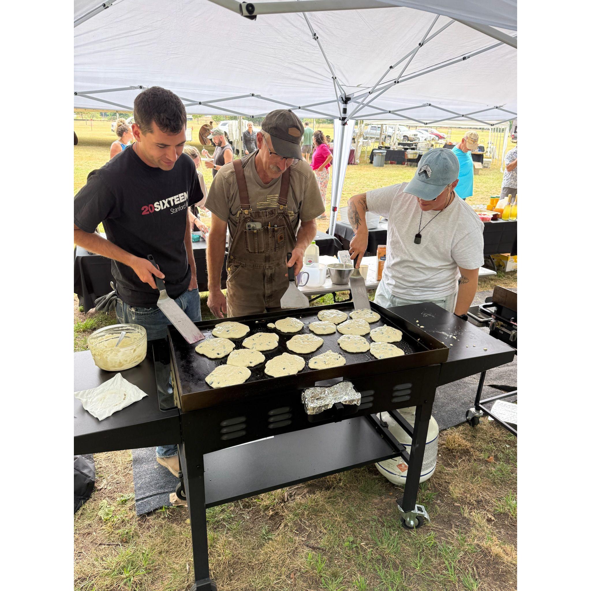 Pancake breakfast for the campers the next morning