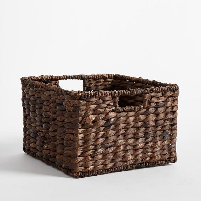 Raleigh Seagrass Square Utility Basket - Walnut