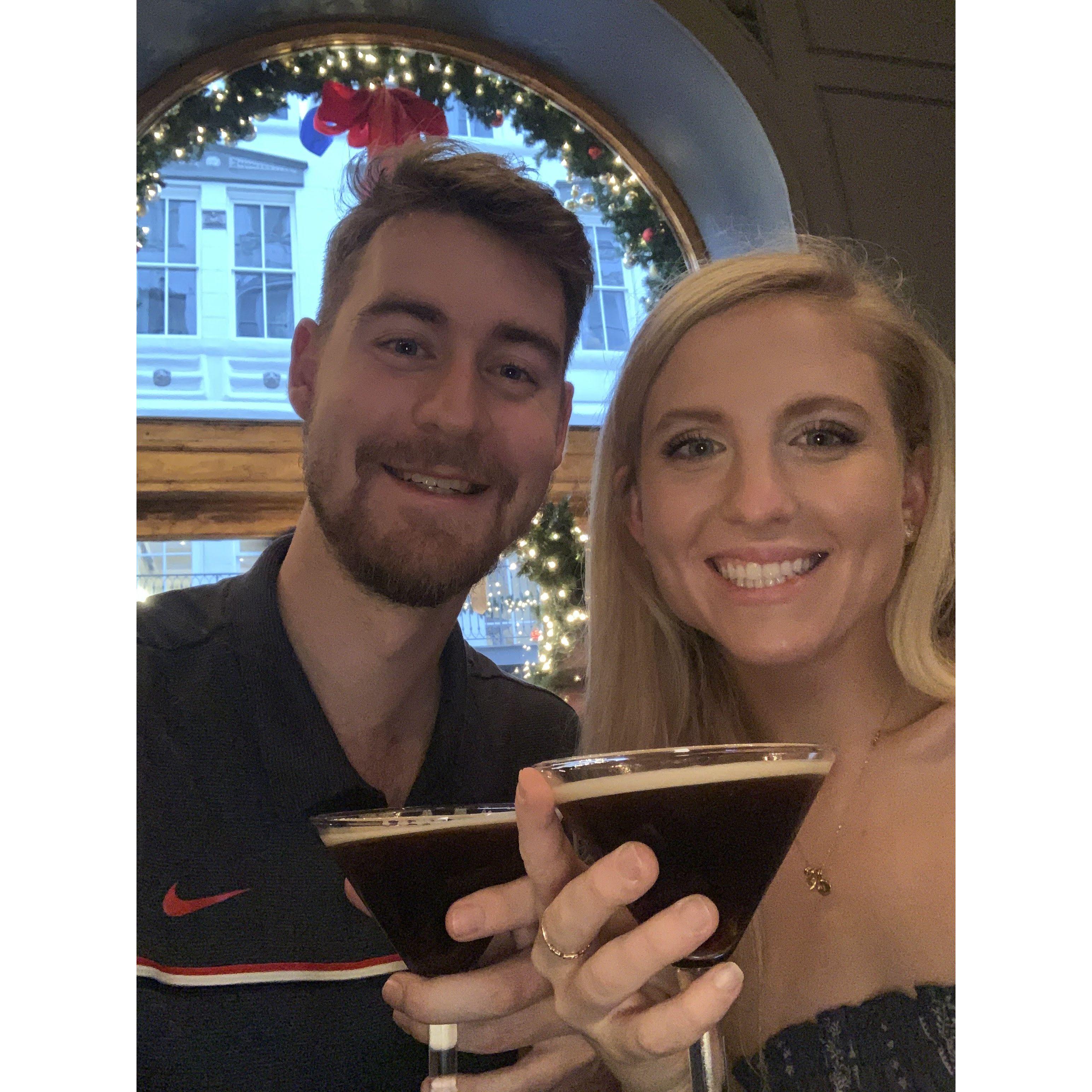 espresso martinis at the carousel bar before ole miss played in the sugar bowl (first time we both were able to get a seat there!)