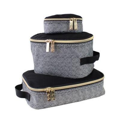 Itzy Ritzy® 3-Piece Pack Like A Boss Packing Cubes in Coffee/Cream