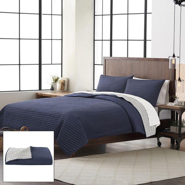 SONOMA Goods for Life™ Pick Stitch Reversible Quilt - King Size Navy