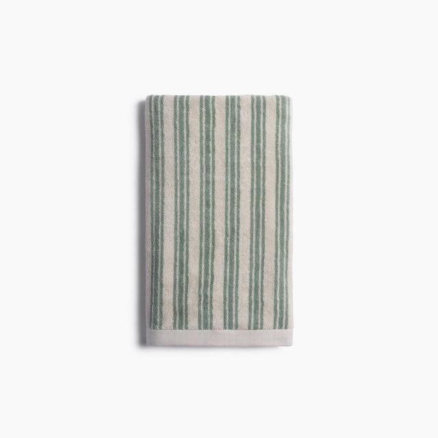 Striped Supersoft Bath Towel Jade & Parchment - Parachute for Target