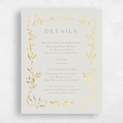 Sage Mist, Grey Wedding Enclosure - Clarissa Foil
