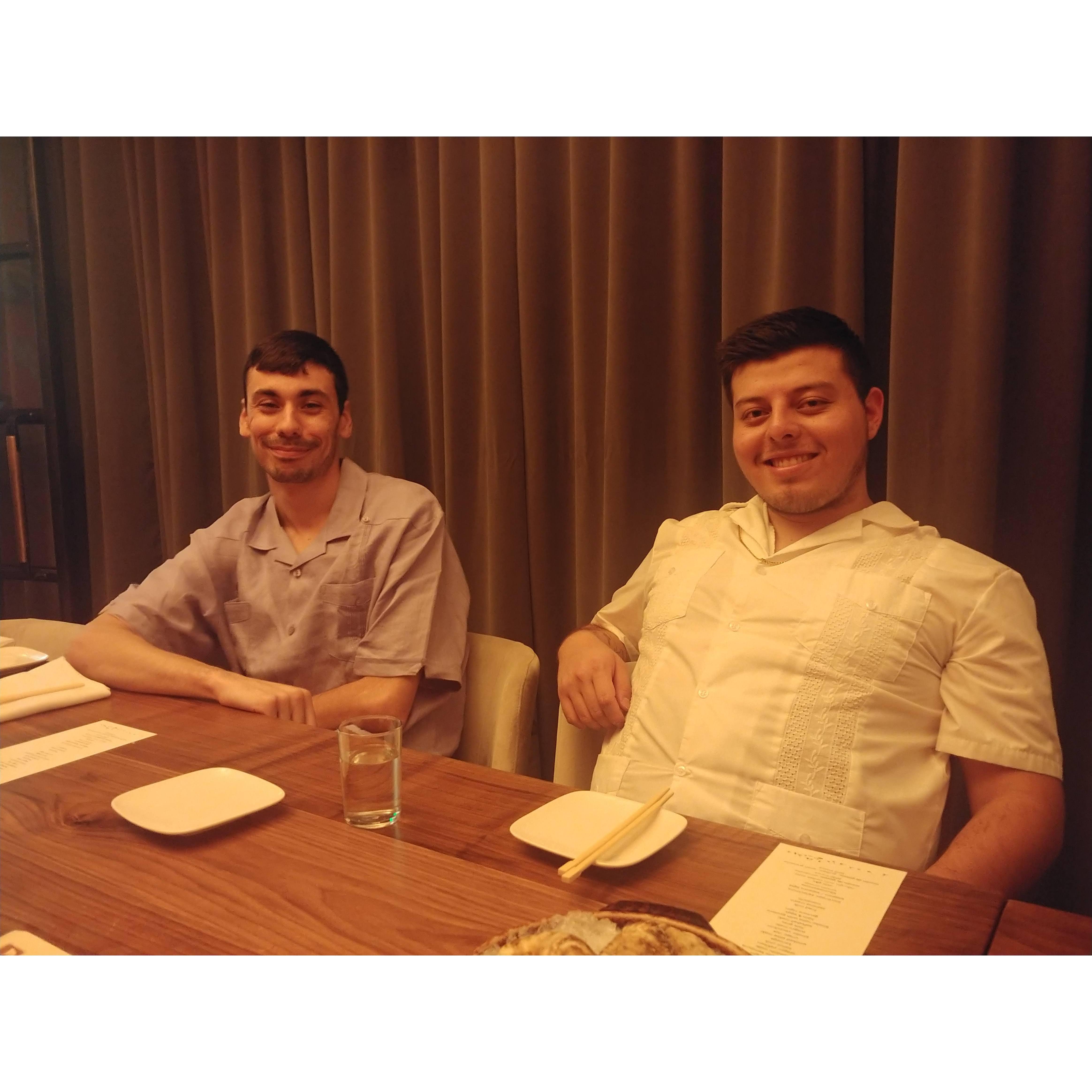 Welcome to the family! Daniel and Chris clean up pretty nicely.
(Miami, FL: August 2021)