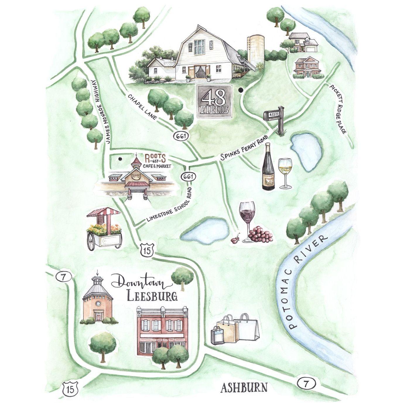 Map of Leesburg