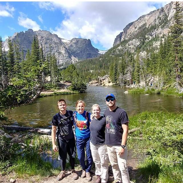 Heading to Sky Pond with Bart & Kathy!