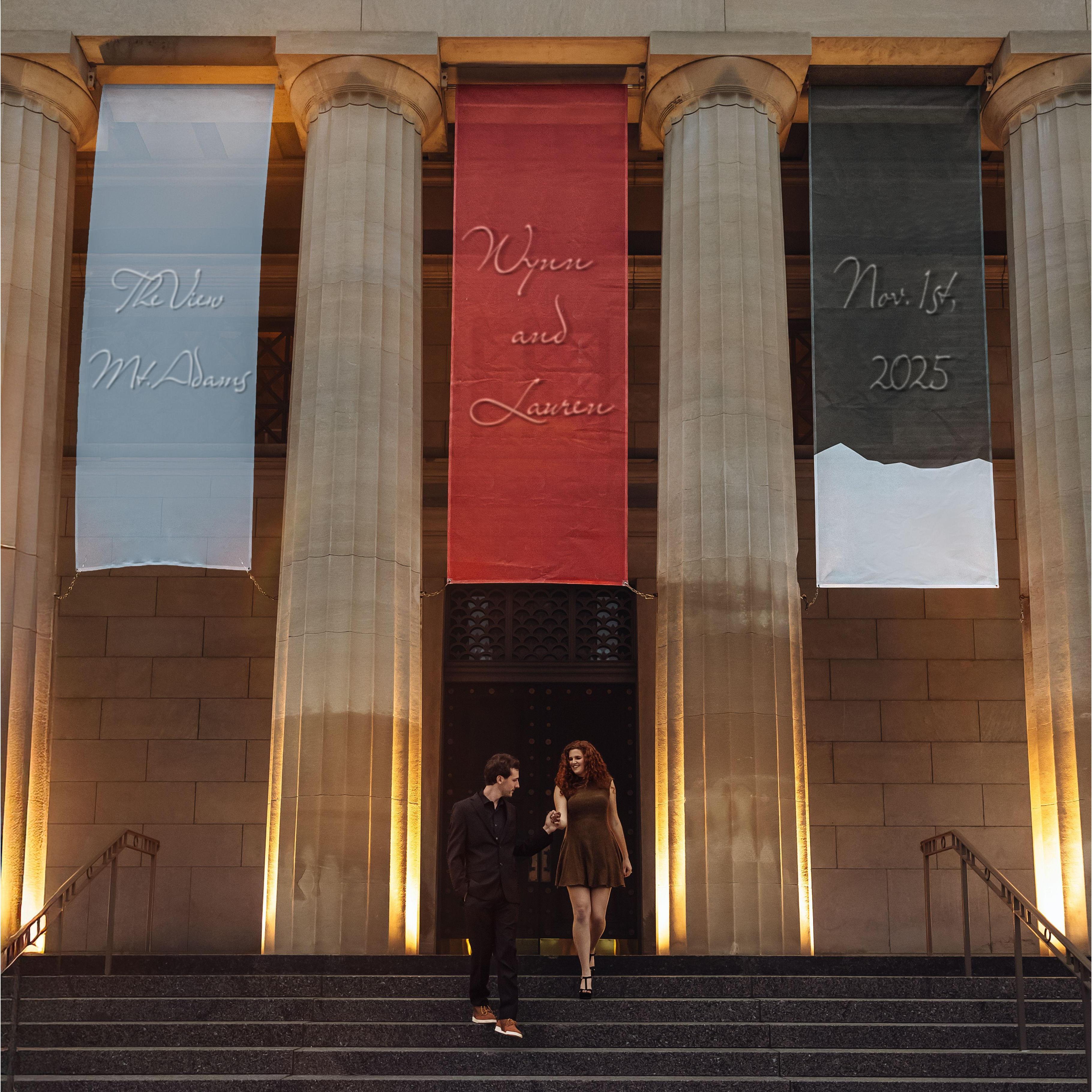 We were going to get some banners like this, but it turns out, it's cheaper to pay someone with photoshop -- shoutout to our wonderful photographer, Madison Borland. See you Nov. 1st!