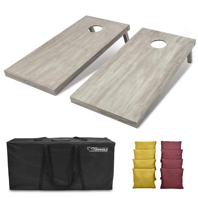 GoSports 4 ft x 2 ft Regulation Size Wooden Cornhole Boards Set - Includes Carrying Case and Bean Bags (Choose Your Colors) Over 100 Color Combinations