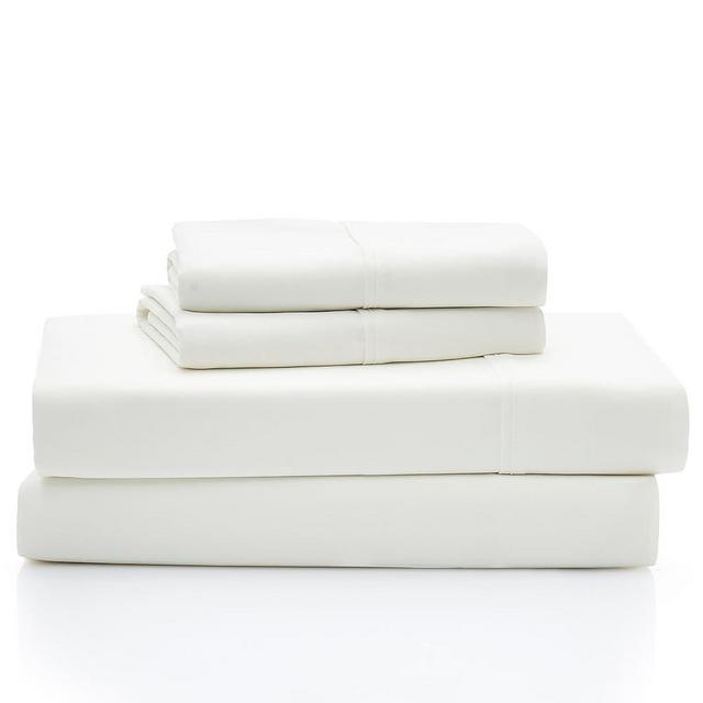 UGG 01326 Alahna Queen Bed Sheets and Pillowcases 4-Piece Set Sleep in Luxury Machine Washable Deep Pockets Wrinkle-Resistant Silky Cooling Technology for All-Season Comfort, Queen, Snow