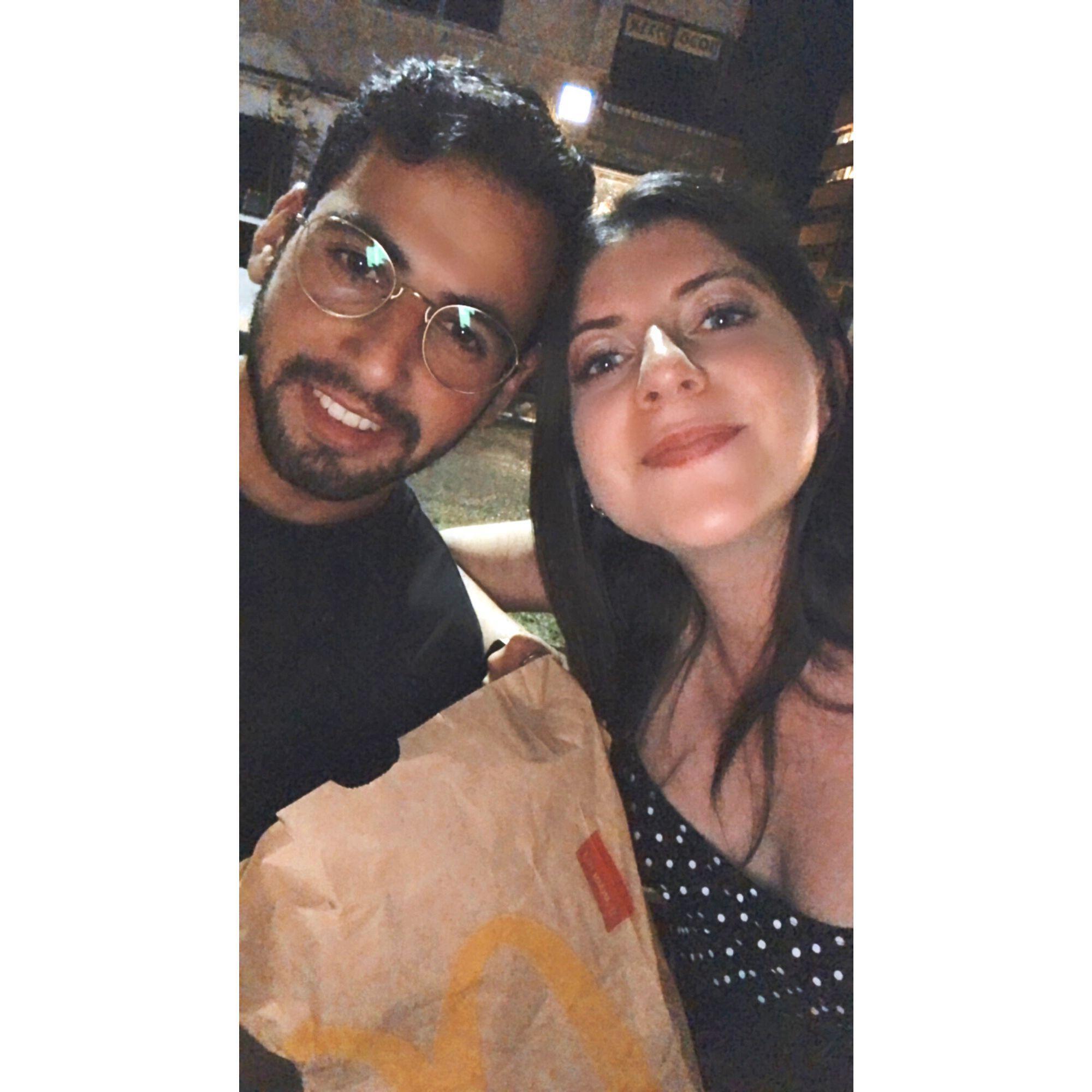 One of our first dates ... very classy we went to McDonald's (May 2021)