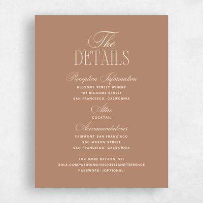 Camel, Brown Wedding Enclosure - Solange
