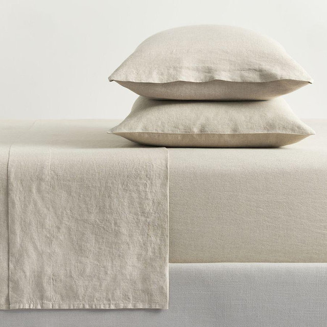 Classic Belgian Flax Linen Sheet Set, Flax, Queen