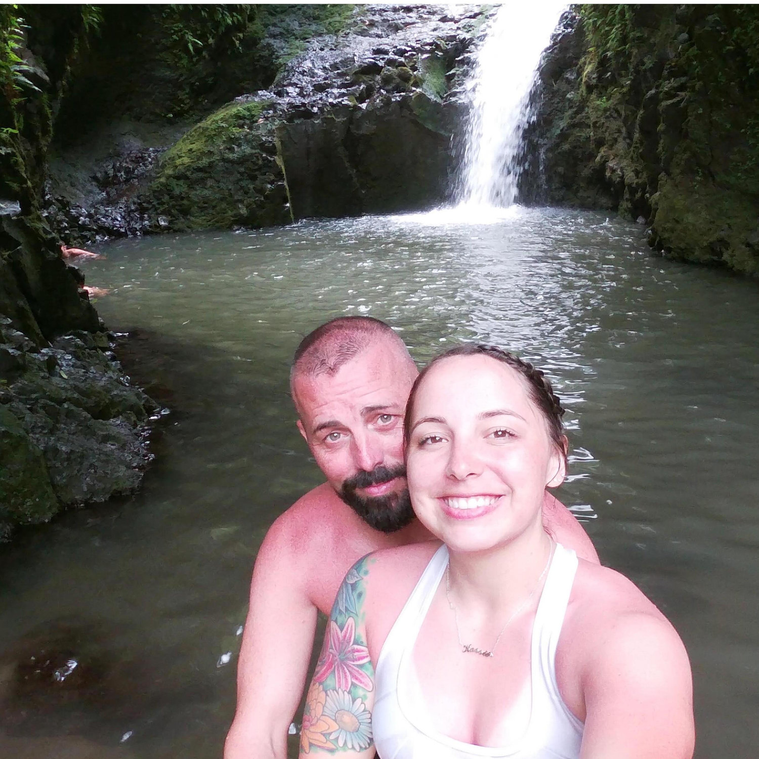 Waterfall hike in Hawaii. No suits? No problem!