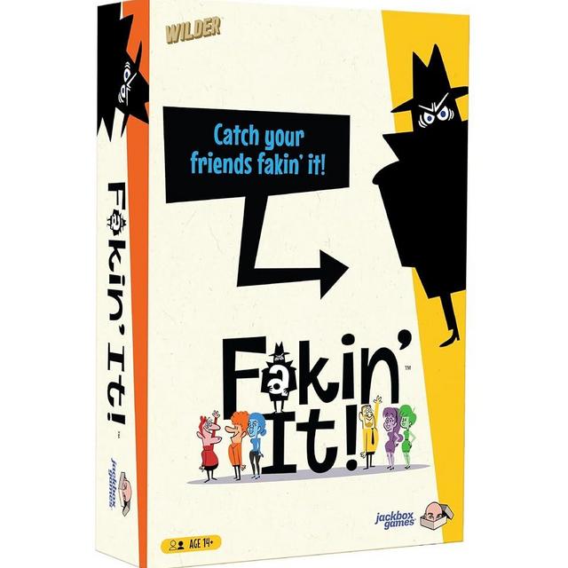 JACKBOX Games Fakin’ It Board Game – for Adults & Teens - Fun Social Deduction Card Game for Ages 14 & Up – Hilarious Board Game for Game Nights with Family, Friends & More (3-6 Players)