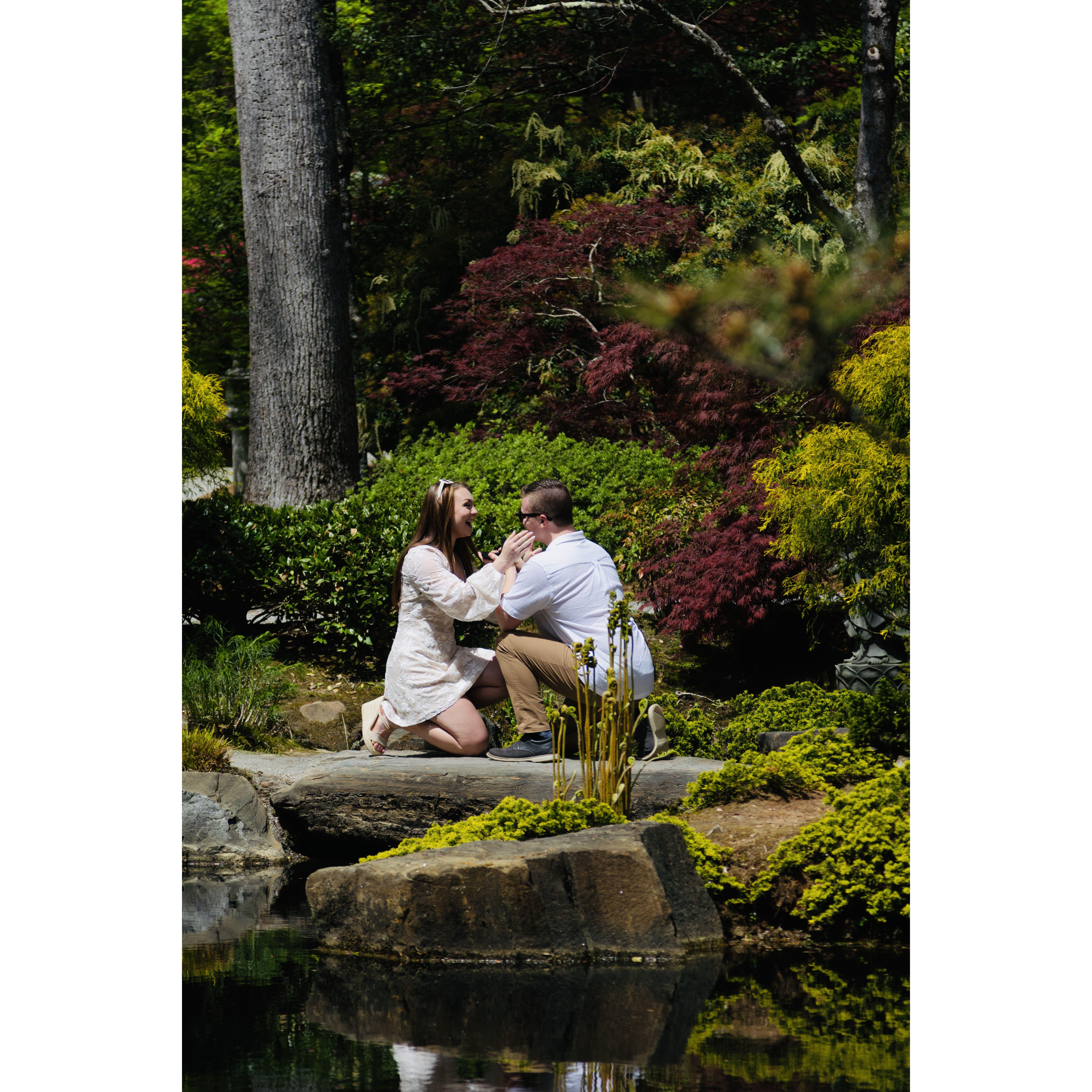 When Callie realized it was real and said 'Yes'!