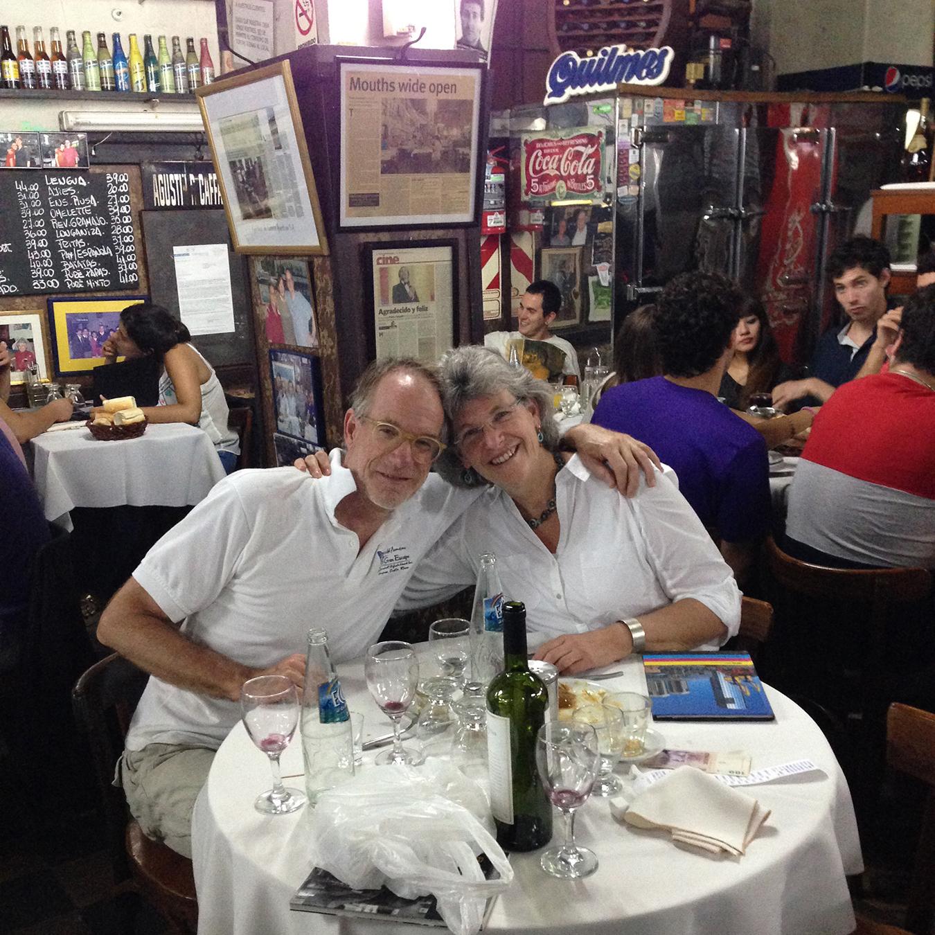 Dinner at El Obrero in La Boca, Buenos Aires; a classic Argentine bodegón.
