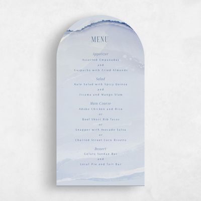 Blue Arch Wedding Menu - Balla