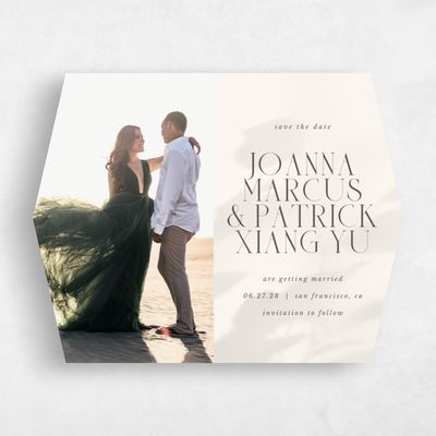 Brown Diamond Wedding Save the Date - Liang Photo