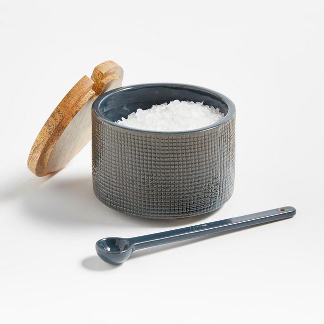 Ena Midnight Blue Salt Cellar with Spoon