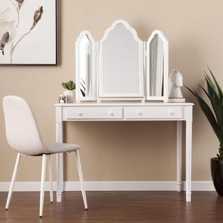Archlyn Vanity Console with Tri-Fold Mirror