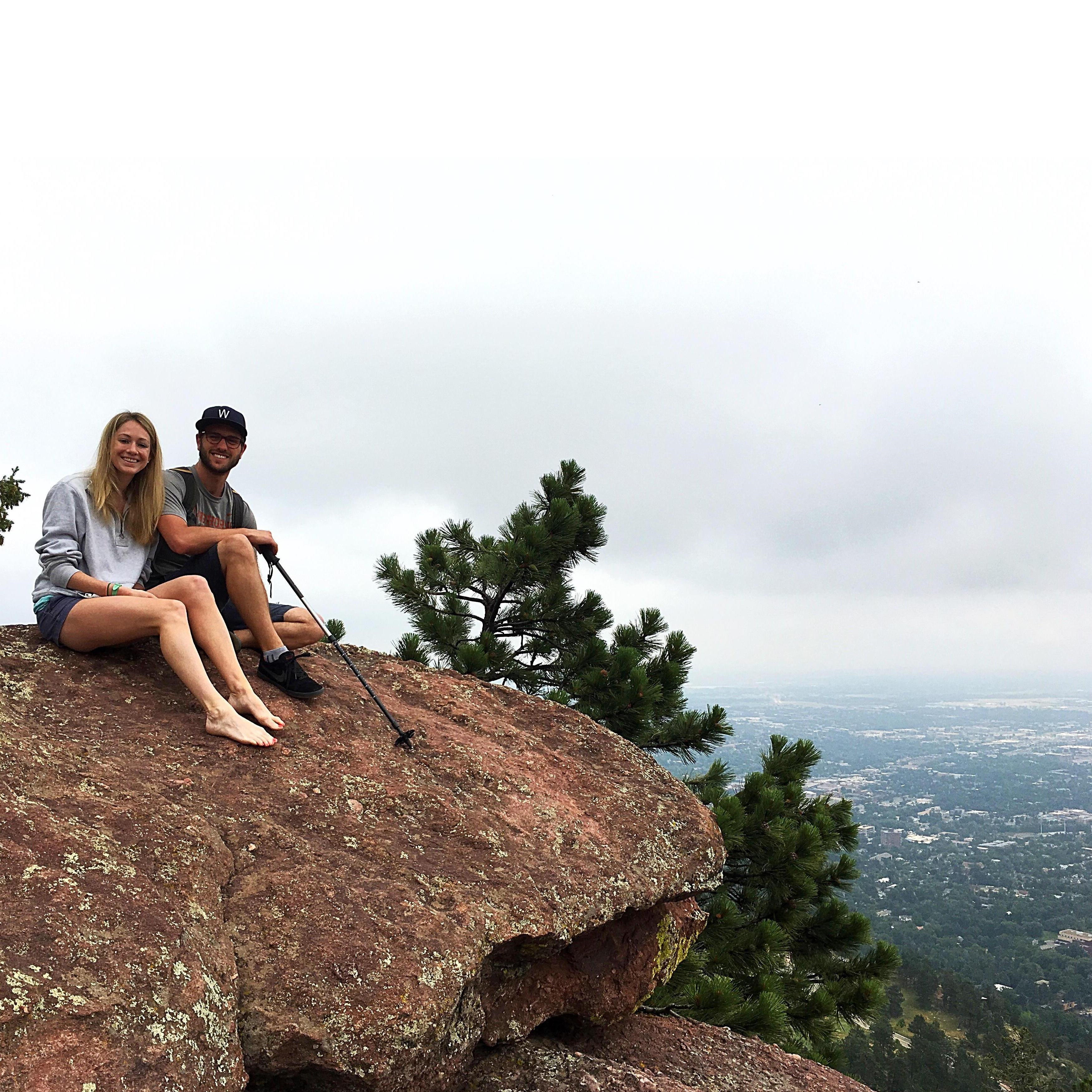 Climbing the flatirons in Boulder
