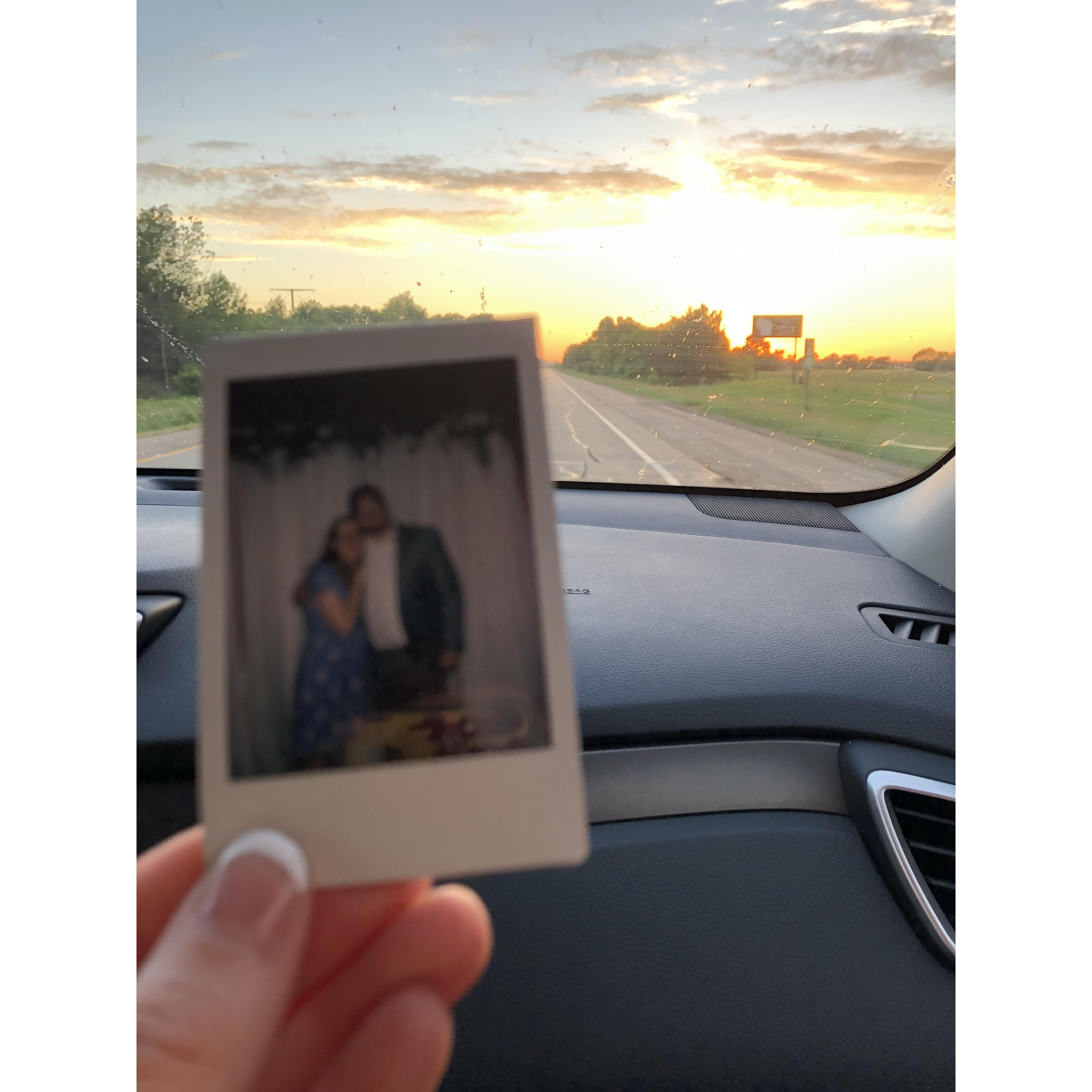 First road trip together to Chicago and back for a wedding. June 2019
