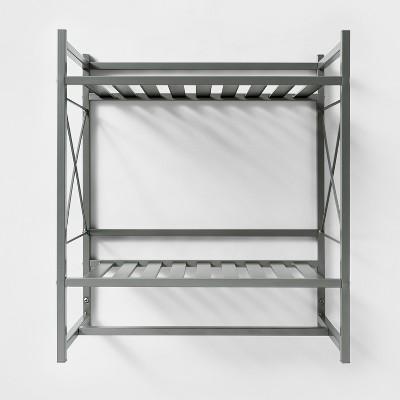 Square Tube Decorative Wall Shelf Brushed Nickel - Threshold™