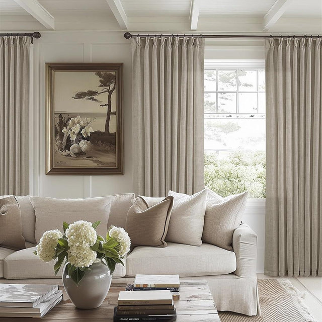 Pinch Pleated Linen 102 Inch Curtains 60 Inch Width for Living Room Divider Light Filtering Semi Sheer Burlywood Taupe Extra Wide Patio Curtains for Sliding Door Floor Ceiling Picture Window 60x102