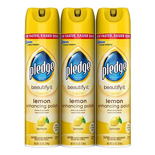 Pledge Lemon Enhancing Polish Yellow,9.7 oz, 3 Count