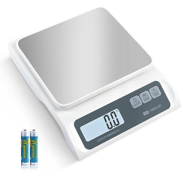 CYBERGIANT 13lb/0.1g Precision Digital Food Scale - Meal Prep Kitchen Baking & Espresso Coffee - Gram Scale with Stainless Steel Platform & LCD Display