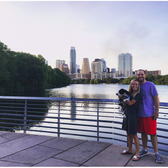 Upon arrival in Austin, TX with Austin’s famous bats in the background - 7.2017