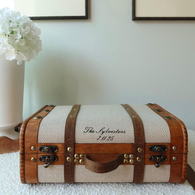 Personalized Keepsake Trunk Storage Solution for Wedding Memory Box Storage Chest Organization Ideas for Bedroom Decorative Piece Custom