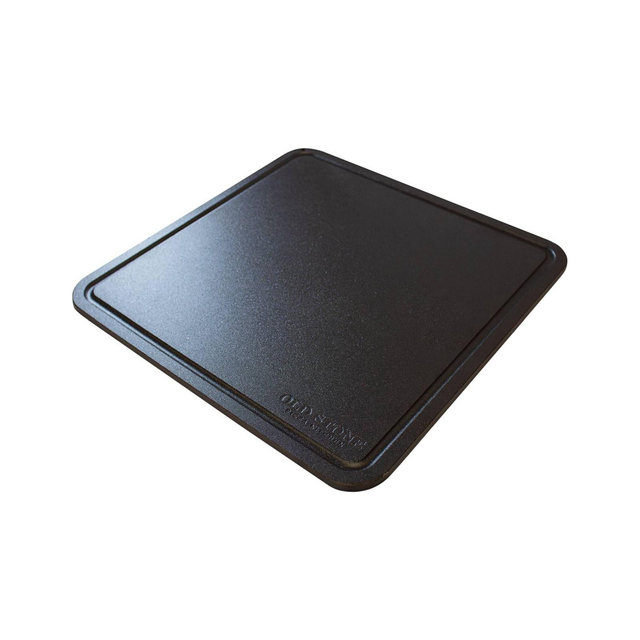 Old Stone 14 x 14 inch Pizza Steel with Moat. Ideal for residential ovens, pizza ovens, and grills.
