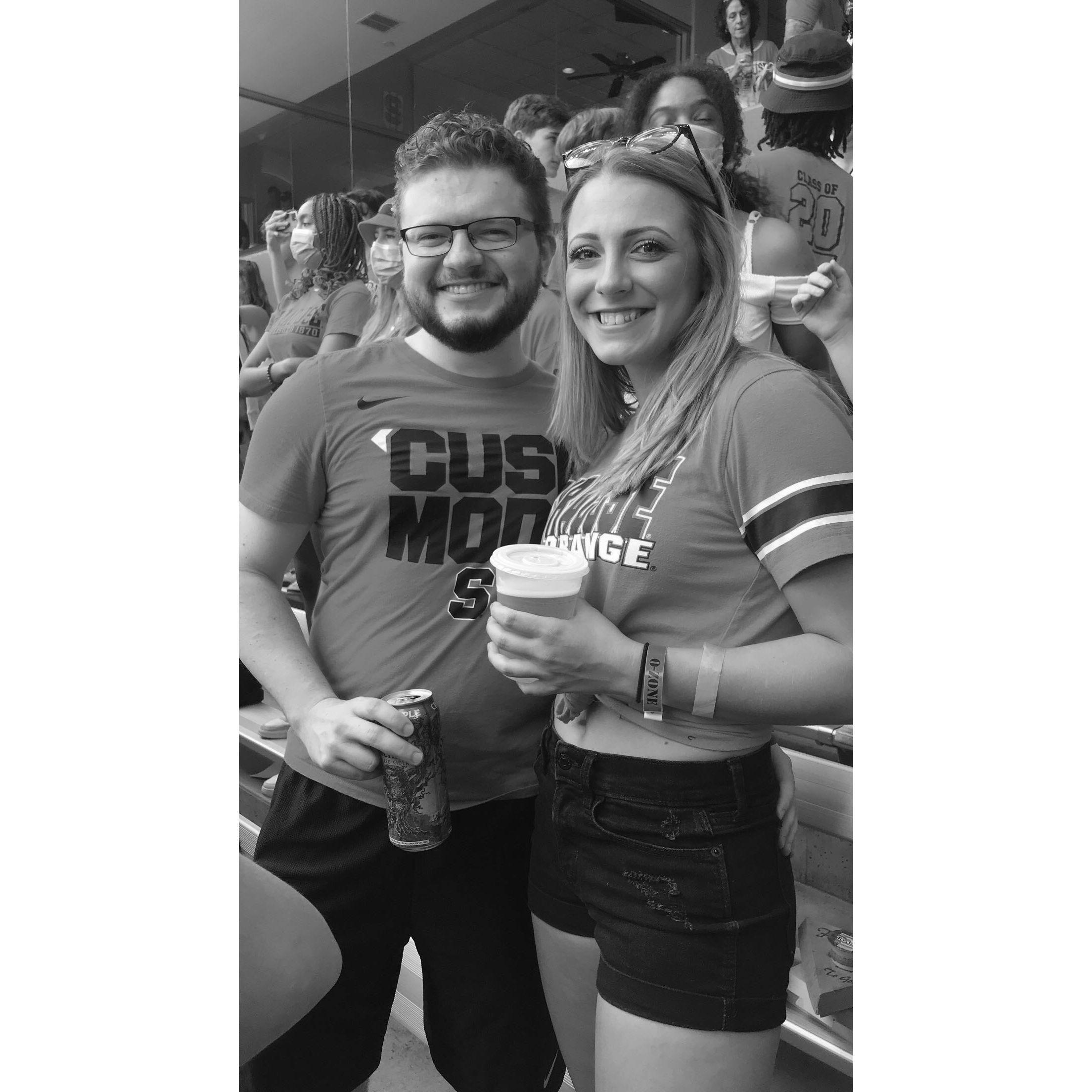 The first of many Syracuse Football games together - oh so many memories at these games!