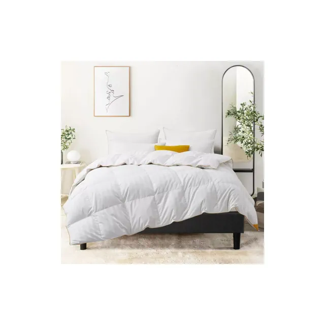 Puredown All Season White Goose Down Comforter Duvet Insert with 100% Cotton Cover, King