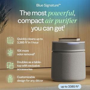 BLUEAIR Blue Signature Air Purifier for Large Rooms up to 3,385 Sq Ft, HEPASilent Filtration for Smoke, Dust, Pet Dander & Allergens, Smart WiFi Air Cleaner with Auto Mode, Quiet Air Purifier for Home