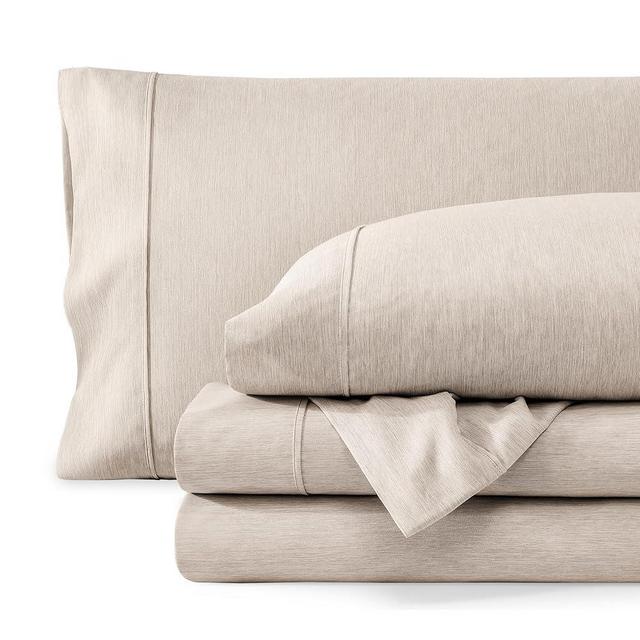 Bare Home Full Sheet Set - Luxury 1800 Ultra-Soft Microfiber Double Brushed - Deep Pockets - Easy Fit - 4 Piece Set - Bedding Sheets & Pillowcases (Full, Heathered Pebble)