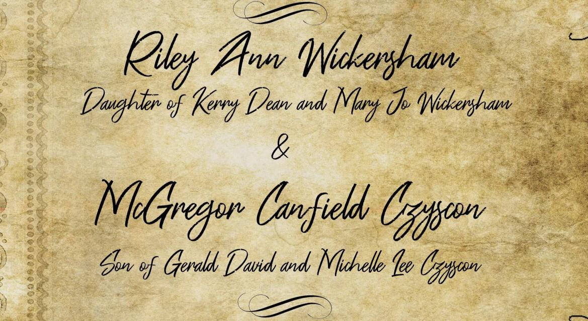 The Wedding Website of Riley Wickersham and McGregor Czyscon