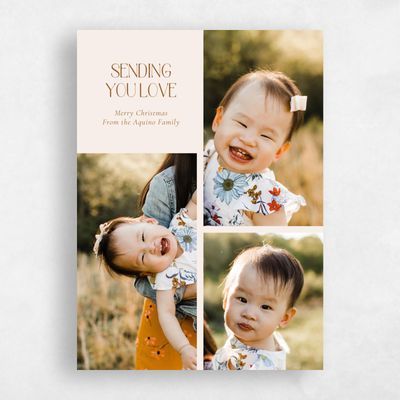 Beige Standard Holiday Card - Bienville