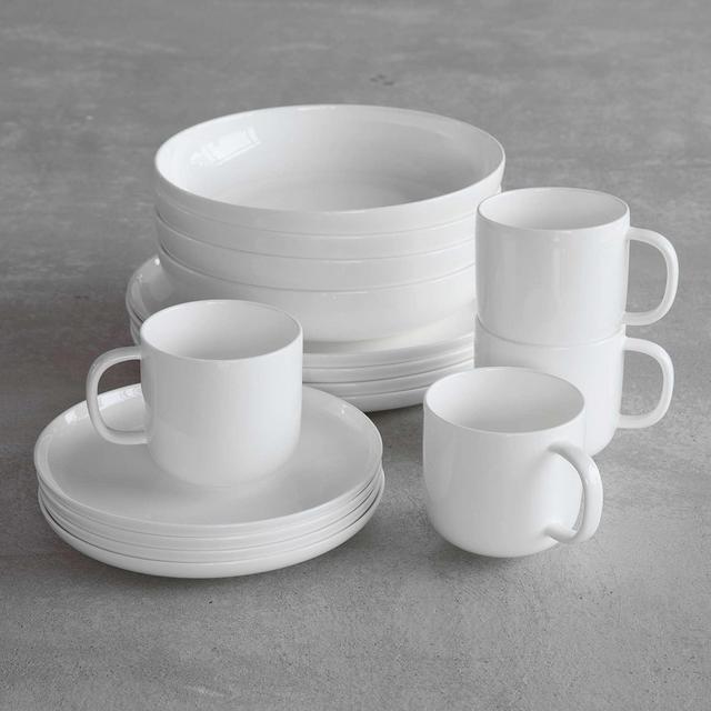 Gourmet Essentials 16-Piece Coupe Dinnerware Set