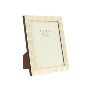 Delilah Striped Photo Frame, Buttermilk 5x7